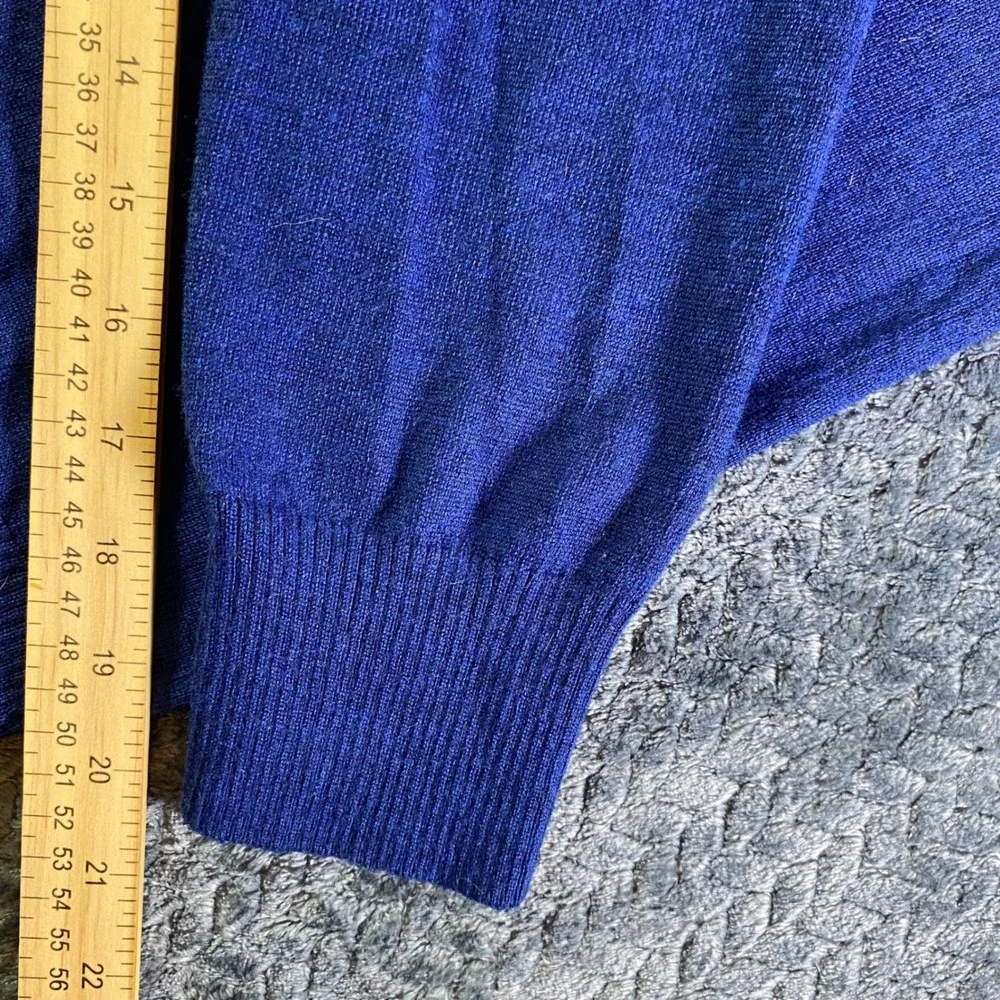 APT 9 Mens Blue Merino‎ Wool Blend Quarter Zip Sweater Size Large